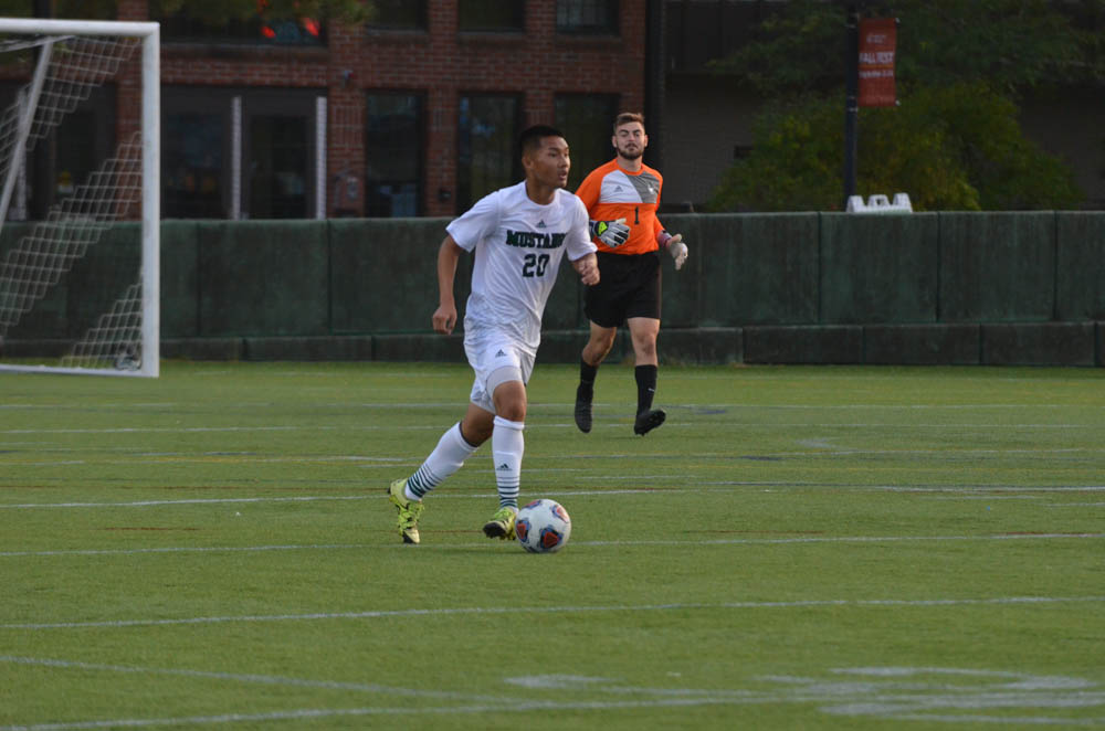 Photo for Three Mustangs Net 1st Collegiate Goal in Rout of Wildcats image 6