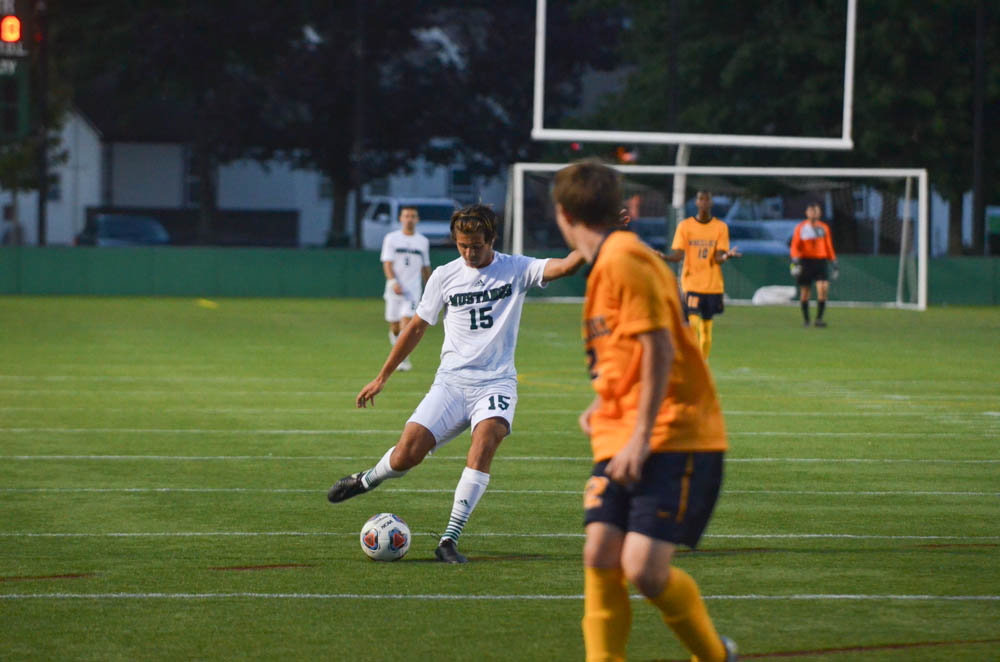 Photo for Three Mustangs Net 1st Collegiate Goal in Rout of Wildcats image 11