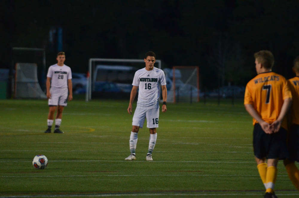 Photo for Three Mustangs Net 1st Collegiate Goal in Rout of Wildcats image 13
