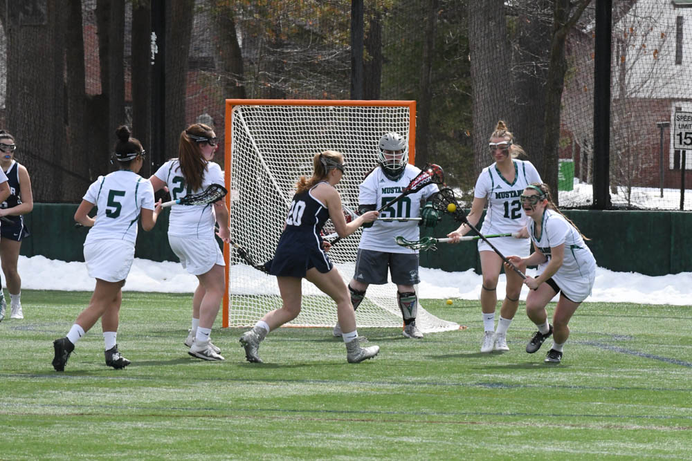 Photo for Kelly Ties School Single-Match Scoring Record As Women's Lacrosse Notches 20-9 GNAC Triumph Over Rivier image 2