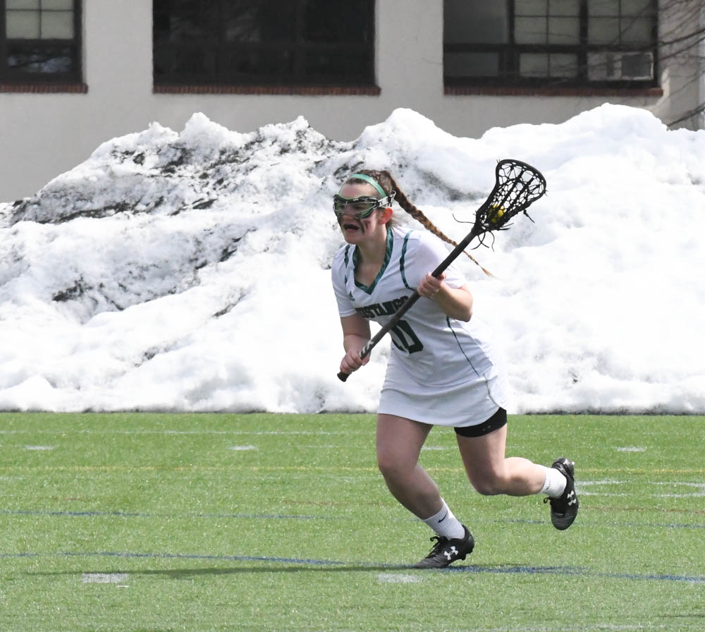 Photo for Kelly Ties School Single-Match Scoring Record As Women's Lacrosse Notches 20-9 GNAC Triumph Over Rivier image 4