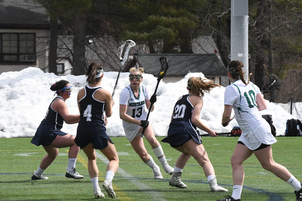 Photo for Kelly Ties School Single-Match Scoring Record As Women's Lacrosse Notches 20-9 GNAC Triumph Over Rivier image 6