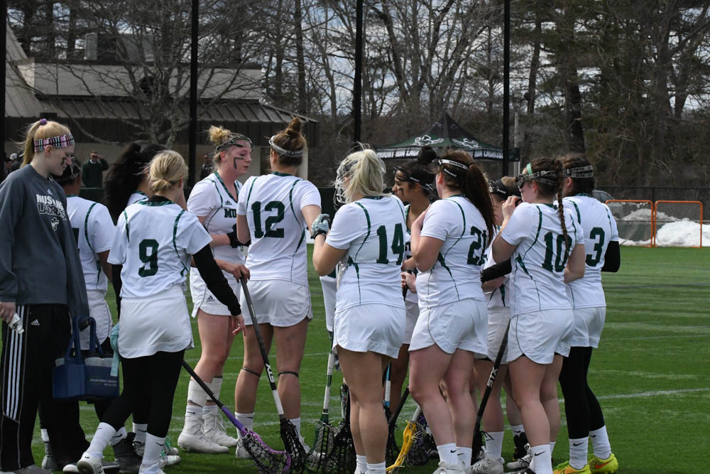 Photo for Kelly Ties School Single-Match Scoring Record As Women's Lacrosse Notches 20-9 GNAC Triumph Over Rivier image 21