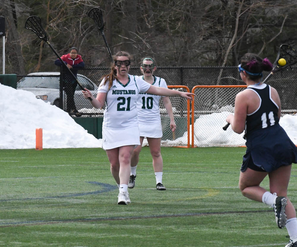 Photo for Kelly Ties School Single-Match Scoring Record As Women's Lacrosse Notches 20-9 GNAC Triumph Over Rivier image 25