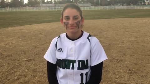 Alisa Benson - Newbury Softball Post-Game - 04-11-18
